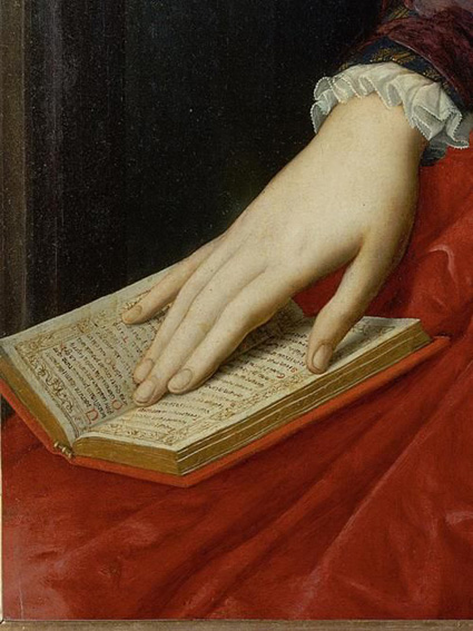 Ritratto di Lucrezia Panciatichi (particolare), c. 1545.