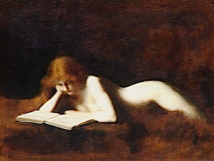 Jean Jacques Henner, Woman reading, 1880-90