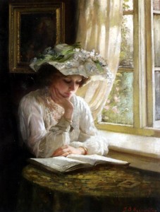 Benjamin T. Kenninghton, Lady reading by a Window