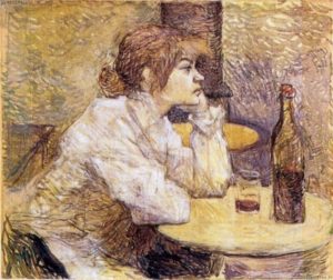Henri de Toulouse-Lautrec (1864 – 1901), Postumi di sbornia (Suzanne Valadon), 1887 – 1889, olio su tela (Cambridge, MA, Harvard Art Museums, Fogg Art Museums)