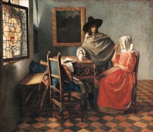 Jan Vermeer (1632 – 1675), Il bicchiere di vino, 1659 – 1660 circa, olio su tela (Gemäldegalerie, Berlino)