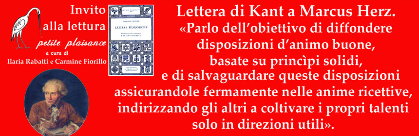 Immanuel Kant, lettera a Marcus Herz