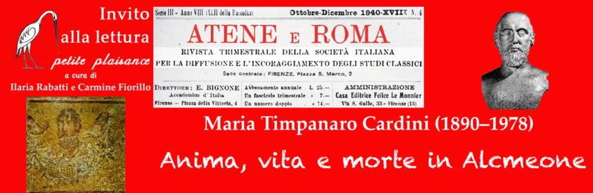 Maria Timèanaro Cardini - Alcmeone - Vegetti